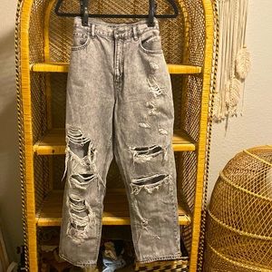 American Eagle Distressed Mom Jeans